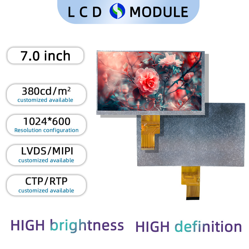 7 inch Full Colour TFT1024*600 with Resistive Touch Screen