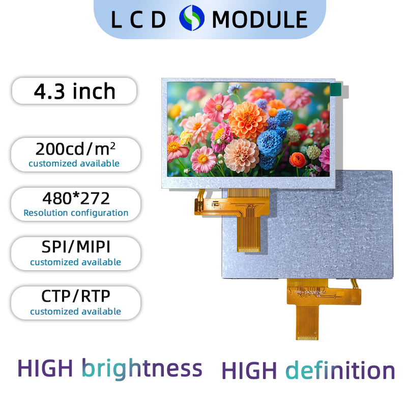 4.3 inch Full Colour TFT480*272 with Touch Screen(SPI)