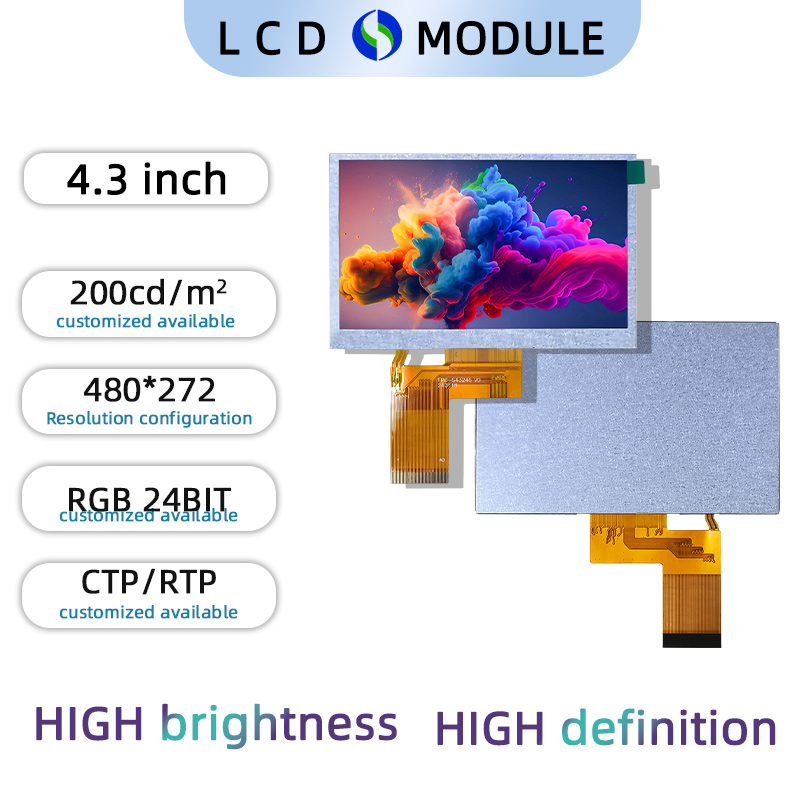4.3 inch Full Colour TFT480*272 with Touch Screen(RGB 24BIT)