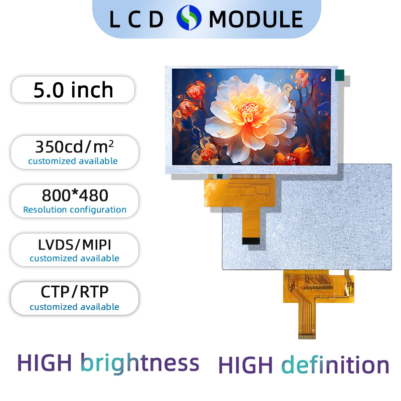5 inch Full Colour TFT 800*480 with Touch Screen