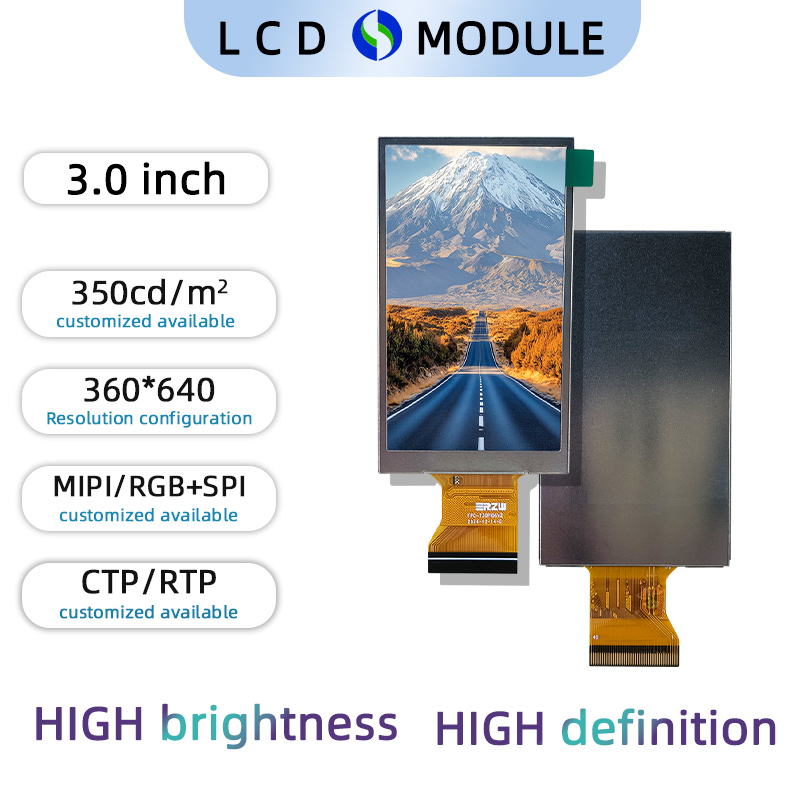 3.0 inch Full Colour TFT 360*640 with Resistive Touch Screen